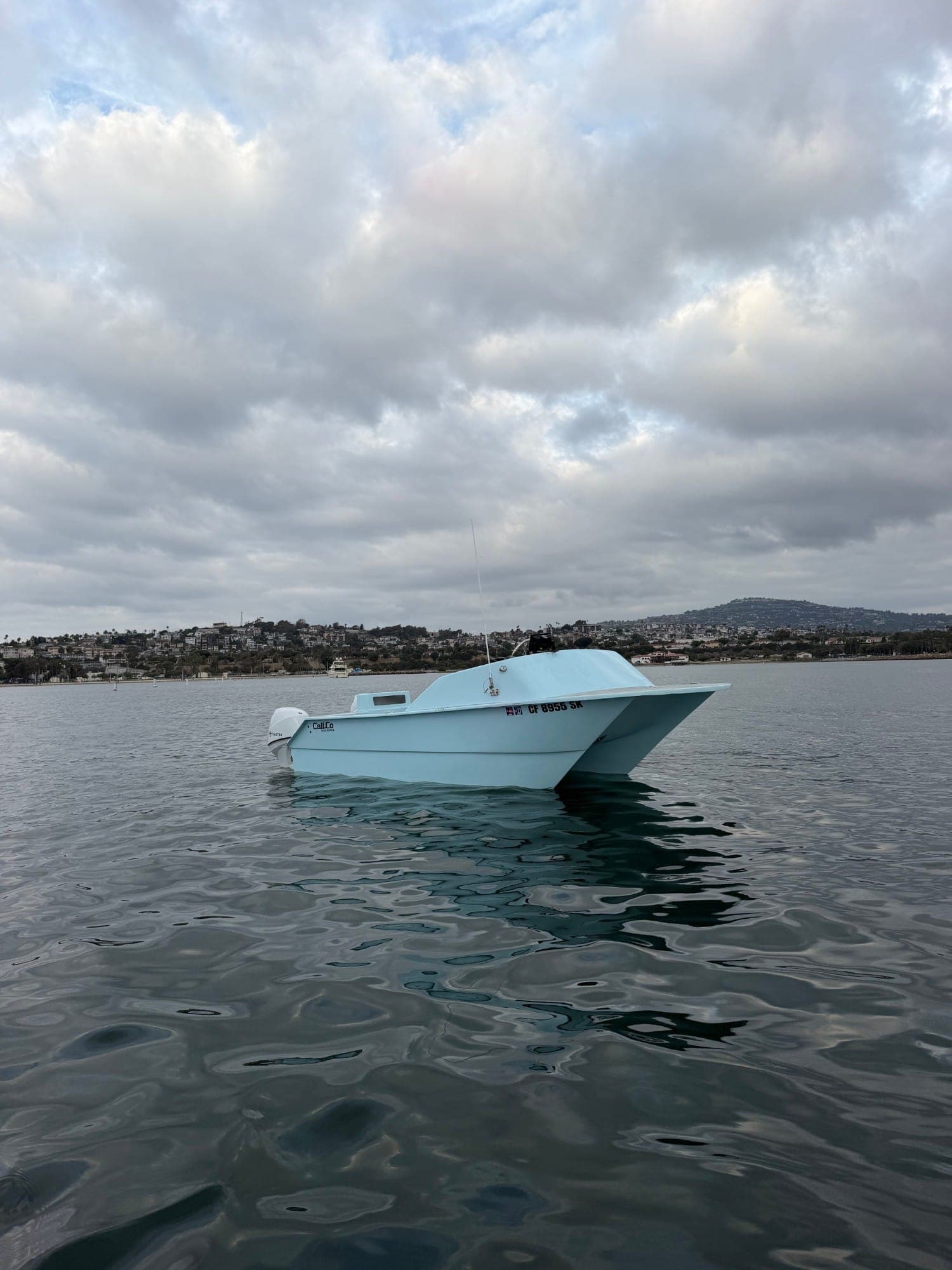 Cali.Co 16 power catamaran on the water