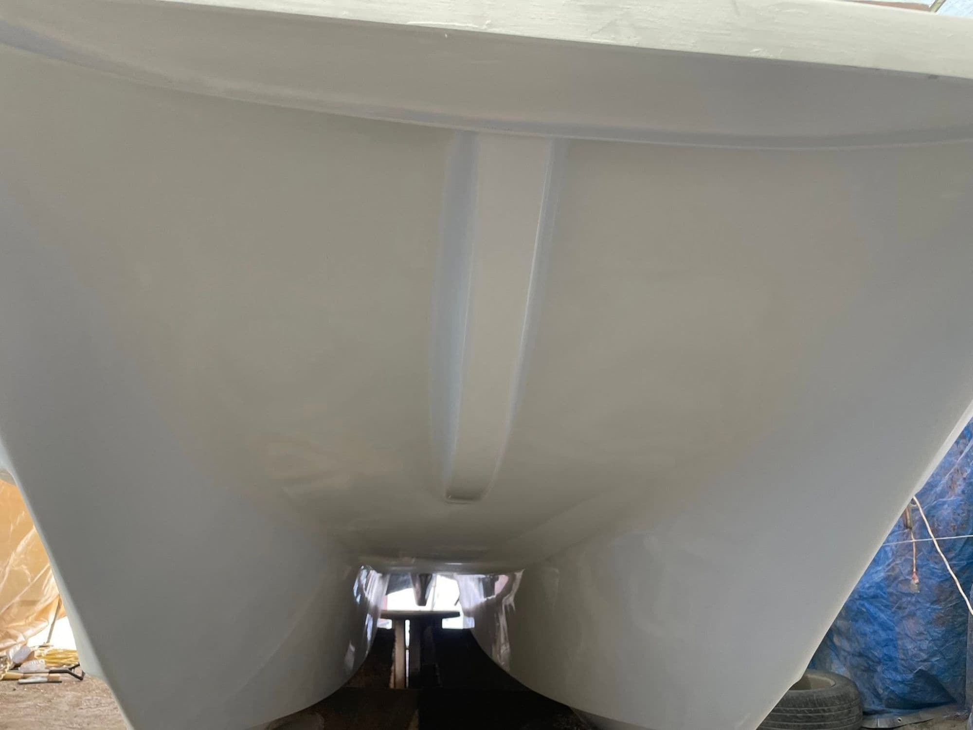 Bow view of a finished wavebreak
